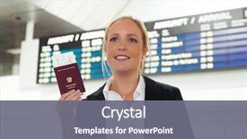  Presentation with airline - Presentation theme consisting of lays on white modern computer background and a light gray colored foreground