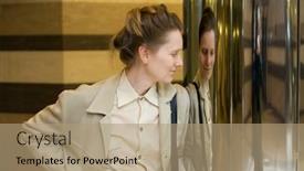  Presentation with mirror - Amazing slide set having woman-with-pensive-smile-stay backdrop and a coral colored foreground