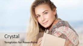  Presentation with life story - Audience pleasing PPT theme consisting of woman with pleasure reading book backdrop and a coral colored foreground