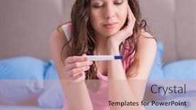  Presentation with pregnancy - Theme enhanced with woman-with-pregnancy-results-test background and a coral colored foreground