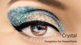  Presentation with american flag - Beautiful presentation theme featuring woman with reflection of america backdrop and a  colored foreground