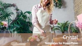  Presentation with woman tied rope sexual - Beautiful presentation theme featuring woman with scissor-cutting rope backdrop and a coral colored foreground