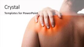  Presentation with ear pain - Audience pleasing presentation theme consisting of ear anatomy - young woman with sever back backdrop and a white colored foreground