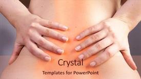  Presentation with ear pain - PPT theme enhanced with ear anatomy - young woman with sever back background and a coral colored foreground