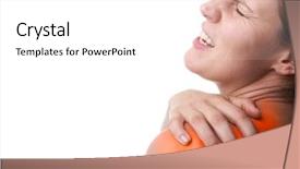  Presentation with ear pain - PPT layouts featuring ear anatomy - young woman with sever back background and a white colored foreground