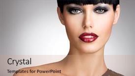  Presentation with lips - Beautiful PPT theme featuring woman with sexy red lips backdrop and a  colored foreground