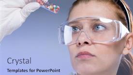  Presentation with lab test - Presentation design featuring  background and a  colored foreground