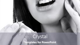 Presentation with pain - Amazing slide set having woman-with-tooth-pain-closeup backdrop and a gray colored foreground