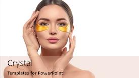  Presentation with collagen - Theme consisting of woman-with-under-eye-collagen background and a coral colored foreground