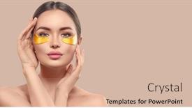  Presentation with collagen - Cool new slide deck with woman-with-under-eye-collagen backdrop and a lemonade colored foreground