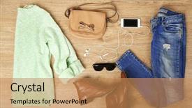  Presentation with life - Theme featuring woman woman clothes and accessories background and a coral colored foreground