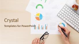  Presentation with woman praying over bible - PPT layouts with woman working with reports background and a lemonade colored foreground