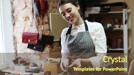 Presentation with loot bag - Presentation consisting of woman works in a bag background and a tawny brown colored foreground