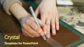  Presentation with bag iv fluid - Colorful slide set enhanced with woman works in a bag backdrop and a tawny brown colored foreground