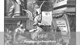  Presentation with roman - Slide set consisting of woman-writes-on-a-table background and a gray colored foreground