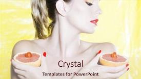  Presentation with colorful - Presentation design featuring womans breast nipple - beautiful woman portrait with colorful background and a  colored foreground