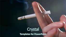  Presentation with smoking - Cool new presentation design with woman's fingers with smoking backdrop and a wine colored foreground