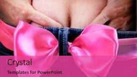  Presentation with hands down - Beautiful slides featuring womans hands running down man' backdrop and a coral colored foreground