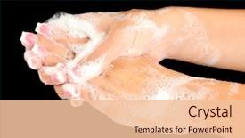  Presentation with black hands - Audience pleasing slide deck consisting of woman's hands in soapsuds backdrop and a lemonade colored foreground