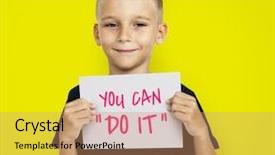  Presentation with rain water - Beautiful PPT layouts featuring woman's hands with water splash backdrop and a coral colored foreground
