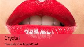  Presentation with sexy santa woman red - Audience pleasing PPT layouts consisting of woman's lips with red backdrop and a red colored foreground