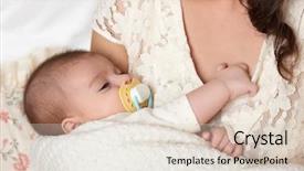  Presentation with maternity - Amazing slides having womans nipple - mother with baby on hand backdrop and a lemonade colored foreground