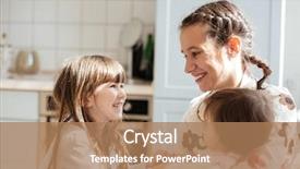  Presentation with cheerful - Audience pleasing presentation theme consisting of womans nipple - smiling mother looking at her backdrop and a  colored foreground