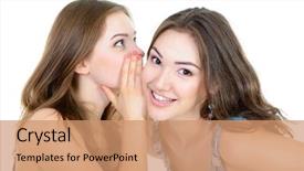  Presentation with young sing woman singing young - PPT theme enhanced with woman's secret two young background and a coral colored foreground