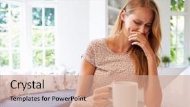  Presentation with taste - Cool new presentation with woman's sense of taste backdrop and a coral colored foreground