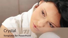  Presentation with abuse - Amazing PPT layouts having women abuse - worried and afraid young woman backdrop and a coral colored foreground