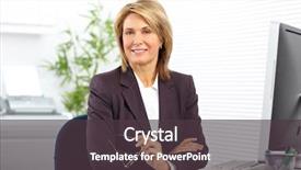  Presentation with computer - Cool new PPT layouts with women bank - mature business woman working backdrop and a tawny brown colored foreground