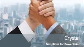  Presentation with battle - Beautiful slides featuring women battle - business people and competition concept backdrop and a seafoam green colored foreground