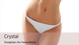  Presentation with sexy - Audience pleasing slides consisting of women body - sexy belly over white background backdrop and a coral colored foreground