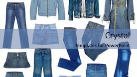  Presentation with jeans - Colorful PPT layouts enhanced with women cap - set of fashion jeans backdrop and a teal colored foreground