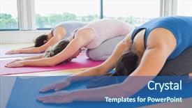  Presentation with women health - Cool new presentation with women in child's pose backdrop and a ocean colored foreground