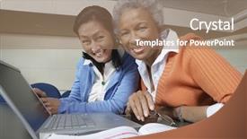  Presentation with teachers - Cool new presentation with women education - two female teachers preparing lesson backdrop and a  colored foreground