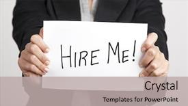  Presentation with business card - Amazing slide set having women emporment - business woman holding a card backdrop and a light gray colored foreground