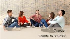  Presentation with people unity - Presentation with floor together indoors unity background and a lemonade colored foreground