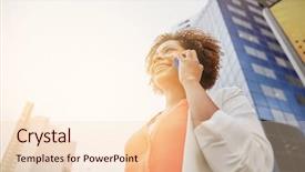  Presentation with african american business - Presentation design with women entrepreneurs - business communication technology and people background and a lemonade colored foreground