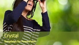  Presentation with nature - PPT layouts enhanced with women entrepreneurs - portrait of young girl looking background and a tawny brown colored foreground