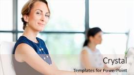  Presentation with office safety fatigue - Beautiful slide set featuring women entrepreneurs - young attractive businesswoman in office backdrop and a lemonade colored foreground