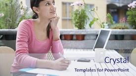  Presentation with drawing expressive art therapy - Amazing PPT theme having women entrepreneurs - young female artist with drawing backdrop and a sky blue colored foreground