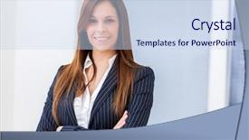  Presentation with female hormone - Presentation theme consisting of women entrepreneurs - young female manager background and a sky blue colored foreground