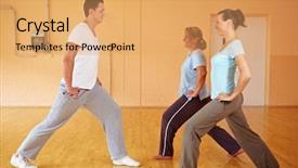  Presentation with personal - Audience pleasing slide set consisting of women exercising with their personal backdrop and a  colored foreground