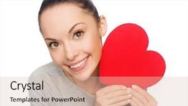  Presentation with women health - Cool new presentation design with women feelings - happiness love and health concept backdrop and a soft green colored foreground