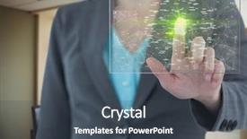  Presentation with digital fingerprint - Amazing PPT layouts having fingerprint scane with green backdrop and a tawny brown colored foreground