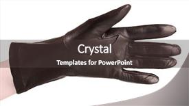  Presentation with black women - Slide set having women hand in black leather background and a  colored foreground