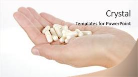  Presentation with tablets - Presentation theme enhanced with women-hands-with-tablets-isolate background and a white colored foreground
