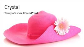  Presentation with flower woman - Cool new theme with women hats - beautiful summer woman hat backdrop and a white colored foreground