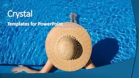  Presentation with sensuality woman black angel relaxing - Slide deck featuring women hats - woman in hat relaxing background and a teal colored foreground